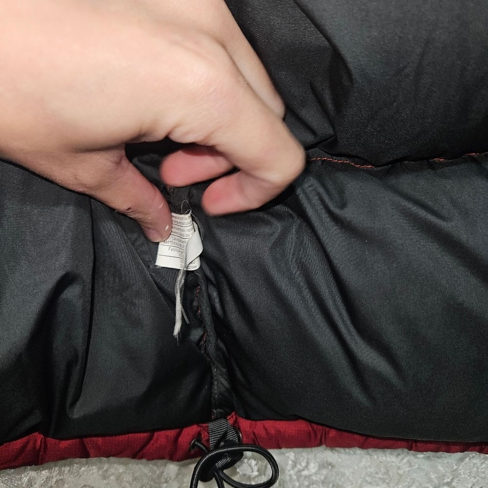 The North Face 1996 Retro Nuptse 700 Fill Jacket Black/Red Puffer Mens Sz L - Picture 9 of 16